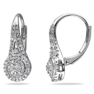 The Aria Drop Earrings in 925 silver and cubic zirconia